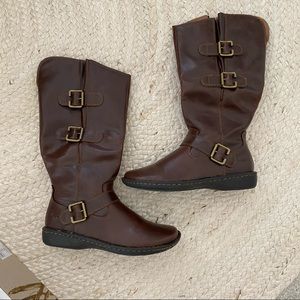 b.o.c. Annarella Brown Tall Zip Up Boots Size 9